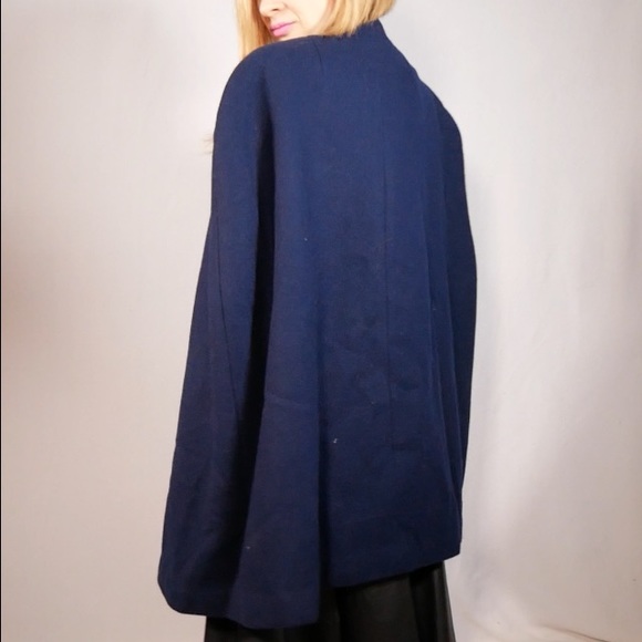 Dark Blue Cosplay Cape Orange Sparkley Lining - Picture 2 of 9
